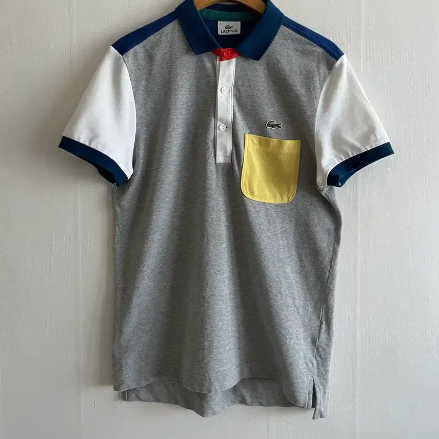[BUNJANG] Lacoste Color Block Polo Shirt / 라코스테 컬러 블록 폴로 셔츠