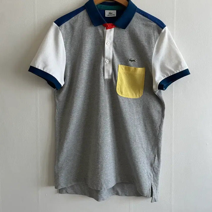 [BUNJANG] Lacoste Color Block Polo Shirt / 라코스테 컬러 블록 폴로 셔츠