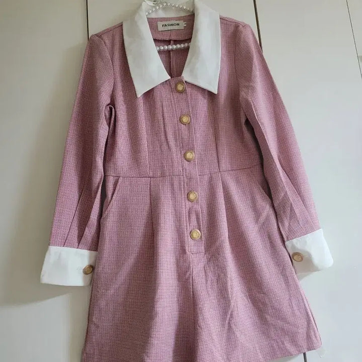 [BUNJANG] Pink Checkered Jumpsuit (Size 55-66) / 체크 핑크 점프슈트 55~66