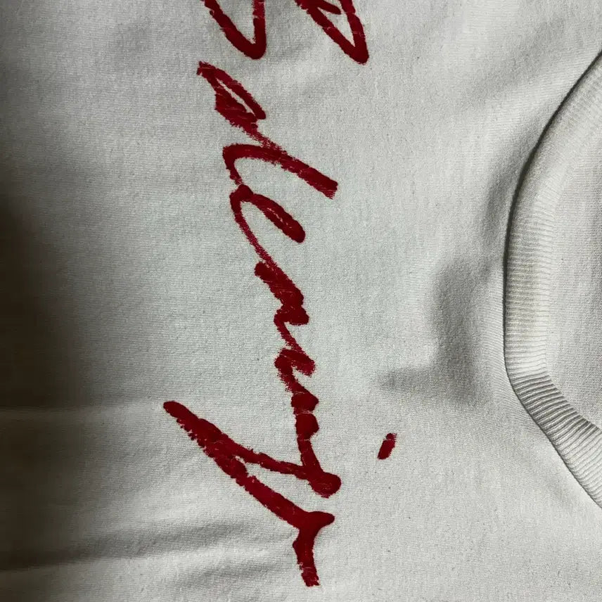 [BUNJANG] Balenciaga Red Logo White T-shirt / 발렌시아가 레드 로고 화이트 티셔츠