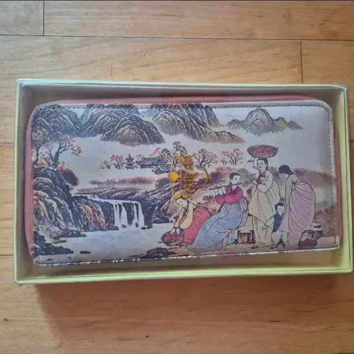 [BUNJANG] Korean Traditional Painting Long Wallet / 한국화 그림 장지갑 (새제품)