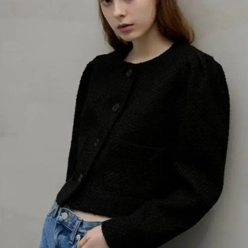 [BUNJANG] Aryn Tweed Puff Sleeve Jacket / 랭5/ ARYN] [에이린] 트위드 퍼프 자켓