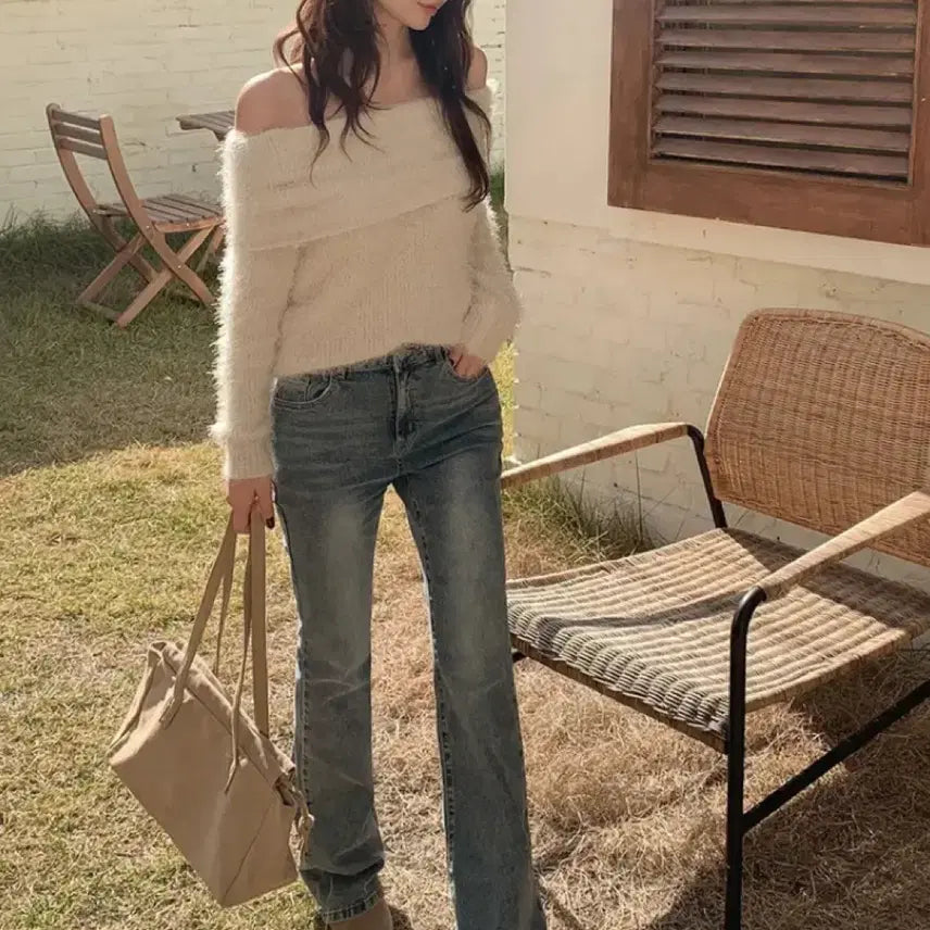 [BUNJANG] French of Render High Waist Bootcut Jeans / 프렌치오브 렌더 하이웨스트 골반뽕 부츠컷