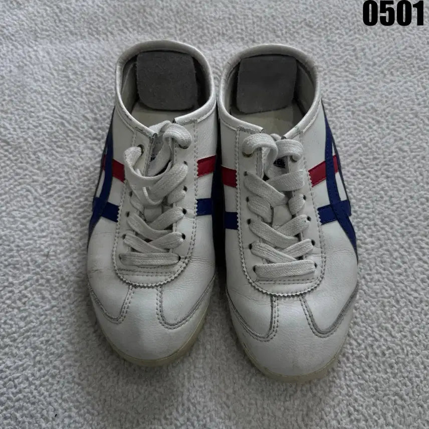 [BUNJANG] Onitsuka Tiger Mexico 66 White/Blue/Red Sneakers (230) / 오니츠카타이거 멕시코66 흰/파/빨 스니커즈 230