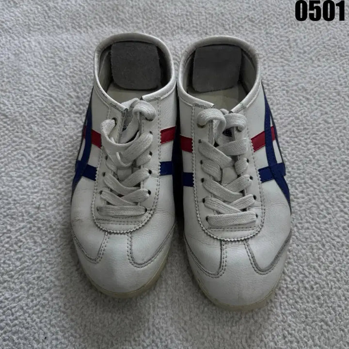 [BUNJANG] Onitsuka Tiger Mexico 66 White/Blue/Red Sneakers (230) / 오니츠카타이거 멕시코66 흰/파/빨 스니커즈 230