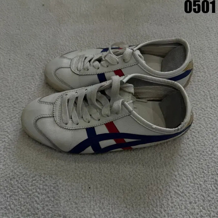 [BUNJANG] Onitsuka Tiger Mexico 66 White/Blue/Red Sneakers (230) / 오니츠카타이거 멕시코66 흰/파/빨 스니커즈 230