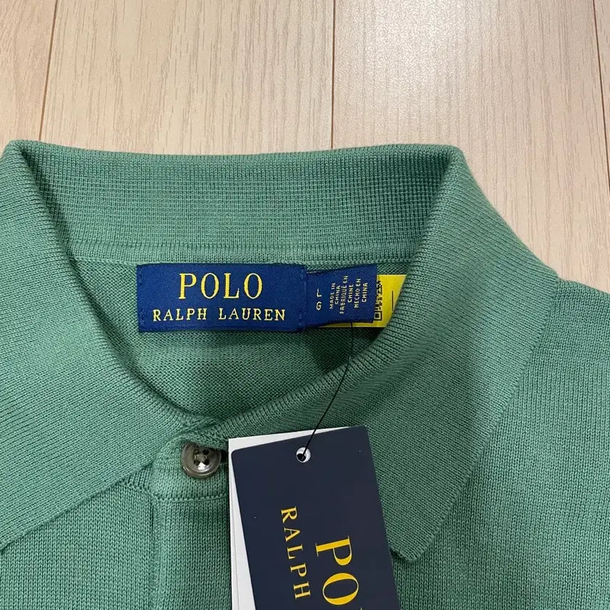[BUNJANG] Polo Ralph Lauren Cotton Short Sleeve Collar Knit Green L / [새제품] 폴로 랄프로렌 코튼 반팔카라니트 그린 L
