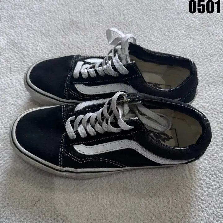 [BUNJANG] Vans Old Skool Black Platform Sneakers / 반스 올드스쿨 블랙 스니커즈 플랫폼 240