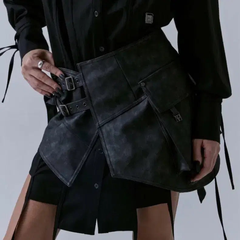 [BUNJANG] Triming Bird Layered Cargo Mini Skirt / 새상품) 트리밍버드 레이어드 카고 미니 스커트