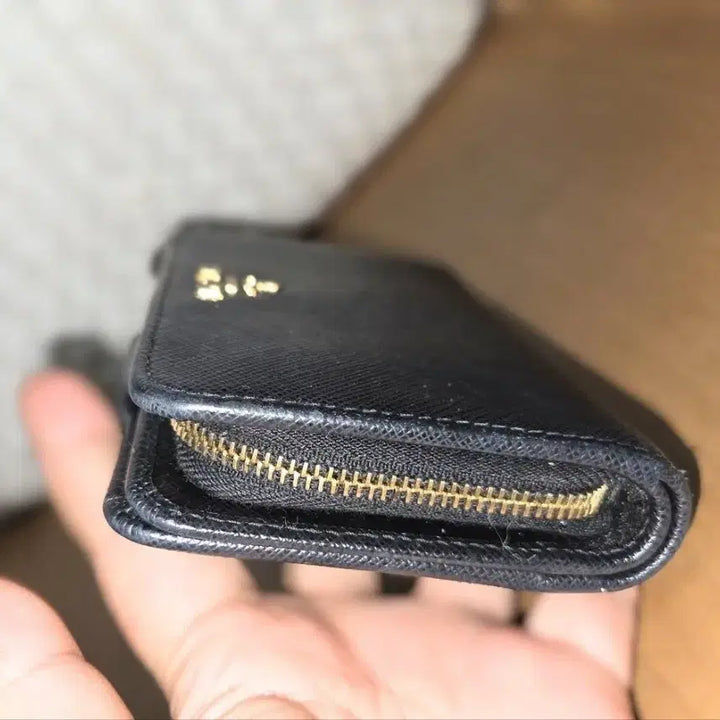[BUNJANG] Prada Saffiano Leather Bifold Wallet Black / 프라다 사피아노 반지갑 블랙 정품