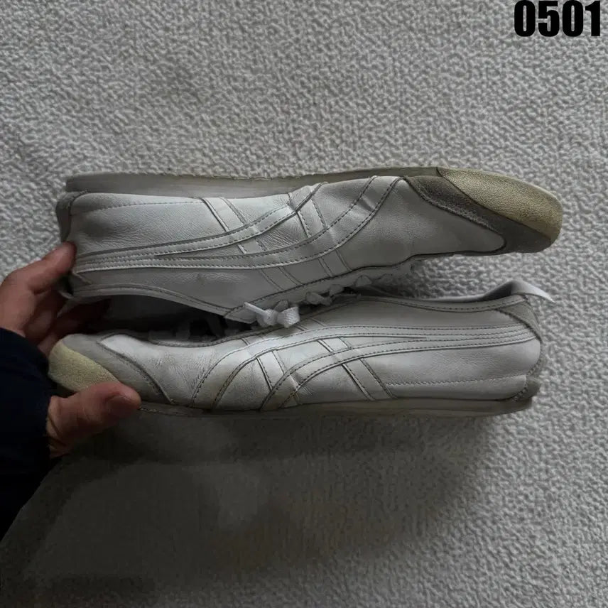 [BUNJANG] Onitsuka Tiger Mexico 66 White Sneakers Size 285 / 오니츠카타이거 멕시코66 흰색 스니커즈 285