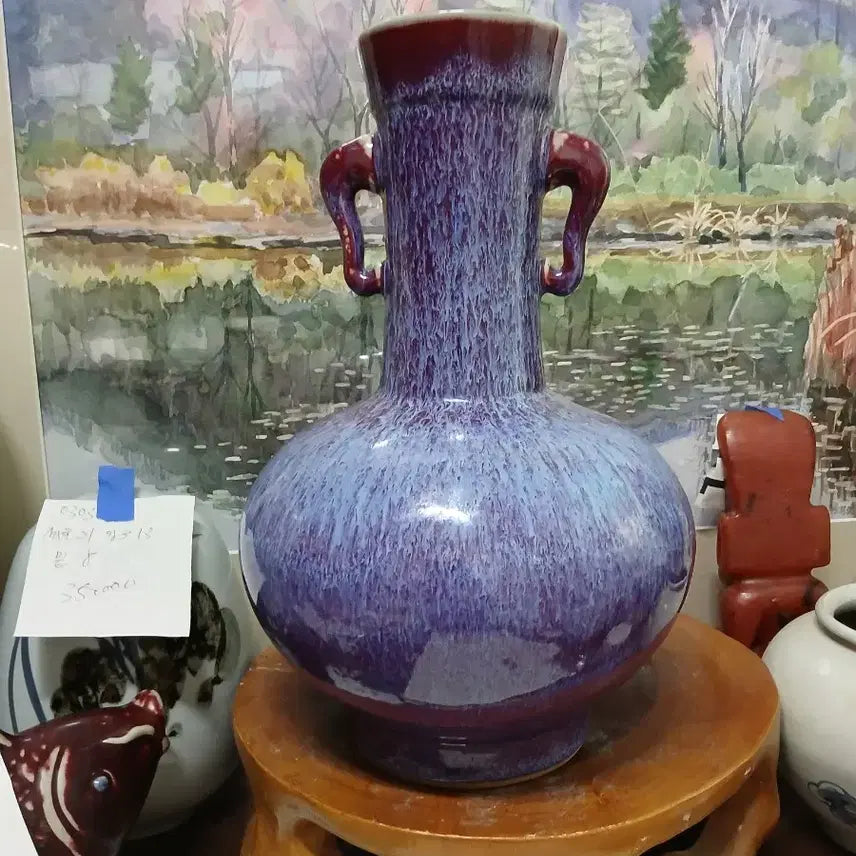 [BUNJANG] Yangihho Yulihong Celadon Porcelain Vase / 양이호 유리홍 도자기