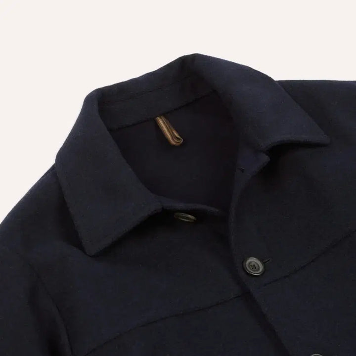 [BUNJANG] Drakes Melton Wool Donkey Jacket Navy (Size 38) / 드레익스 멜튼울 네이비 동키 자켓 (38)