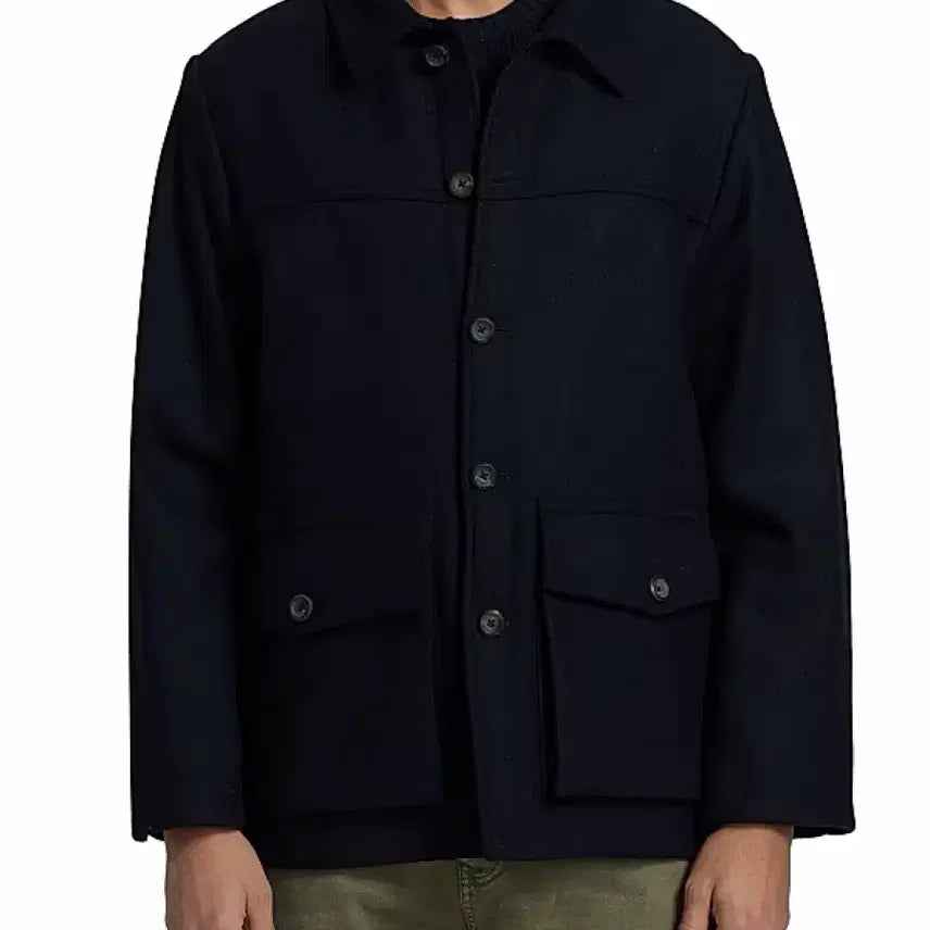 [BUNJANG] Drakes Melton Wool Donkey Jacket Navy (Size 38) / 드레익스 멜튼울 네이비 동키 자켓 (38)