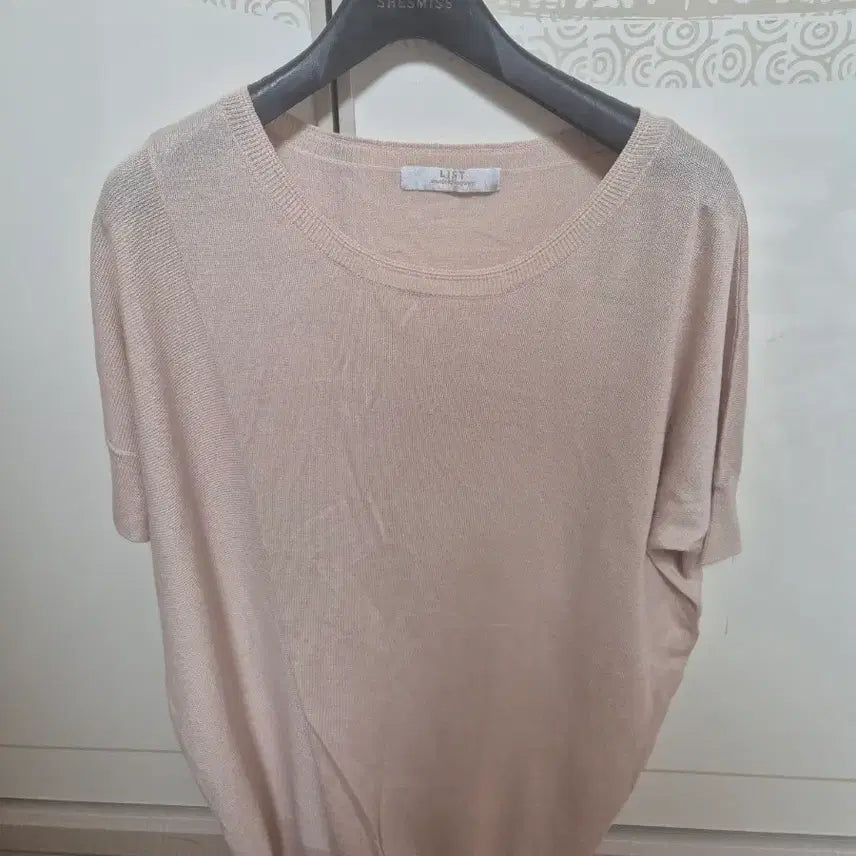 [BUNJANG] LIST Short-Sleeve Knit T-Shirt Oversized Fit / 리스트 반팔 니트 티셔츠 오버핏