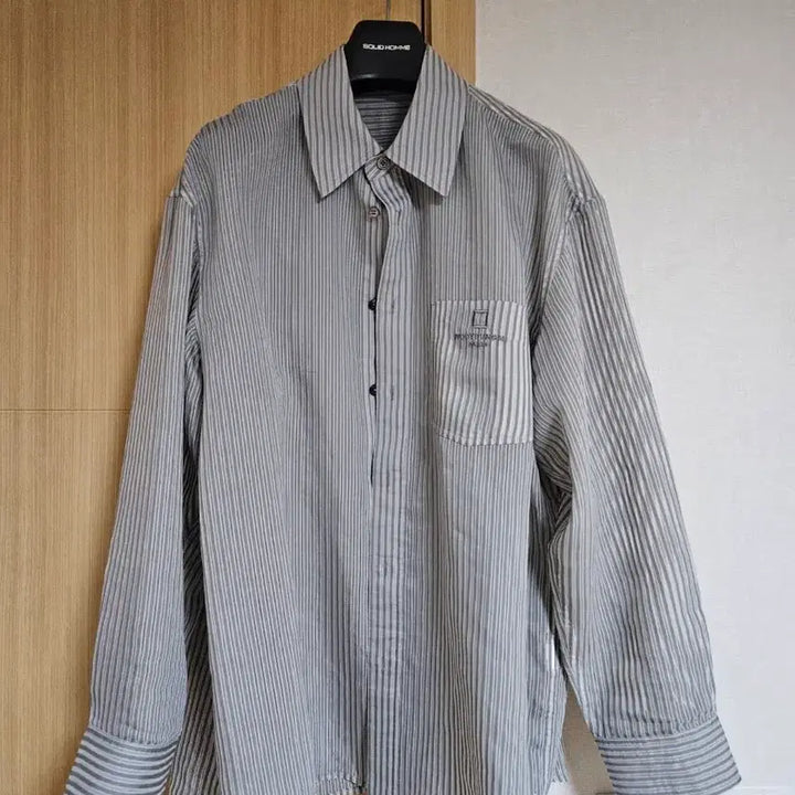 [BUNJANG] Wooyoungmi Sheer Shirt Grey Size 46 (Fits 100-105) / 우영미 시어(시스루) 셔츠(그레이, 46[100~105])