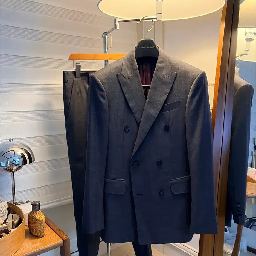 [BUNJANG] Fottongarment Bespoke Double Suit Loro Piana Super Wool 130s Grey / 포튼가먼트 최고급맞춤복 이태리 로로피아나 더블수트(정장) 그레