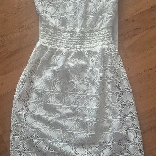 [BUNJANG] Maje White Crochet Lace Long Dress / 마쥬 화이트 크로셰 레이스원피스