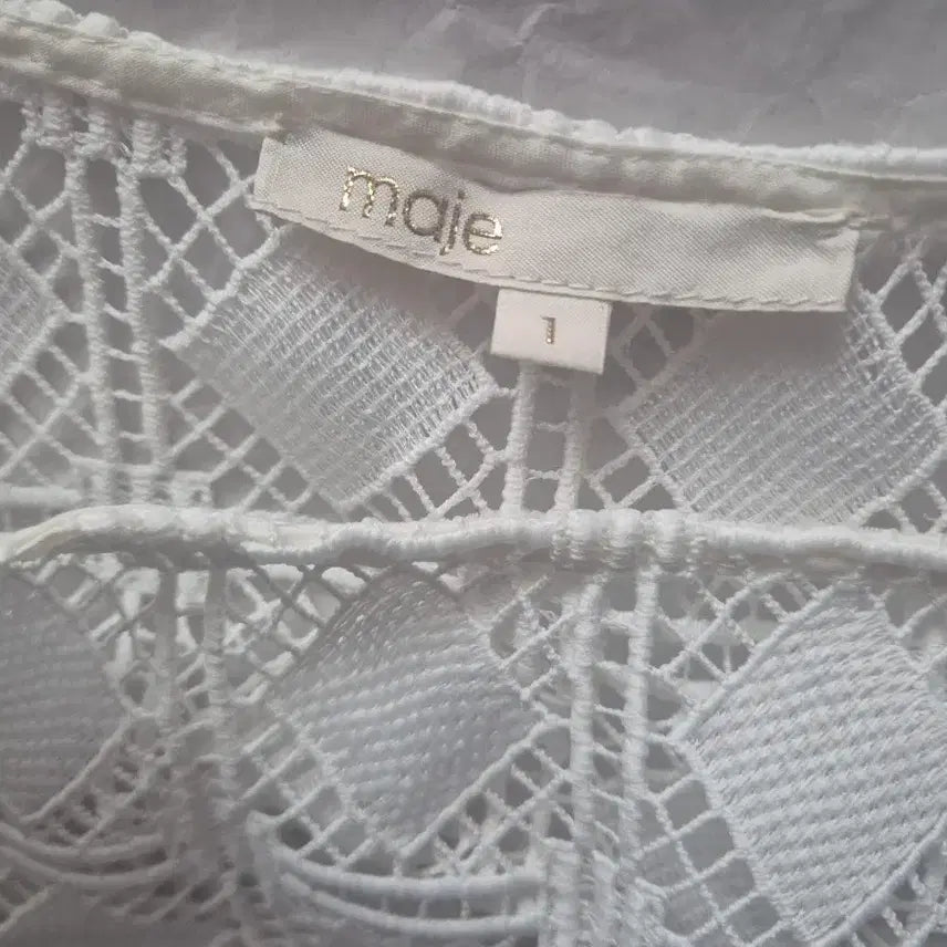[BUNJANG] Maje White Crochet Lace Long Dress / 마쥬 화이트 크로셰 레이스원피스