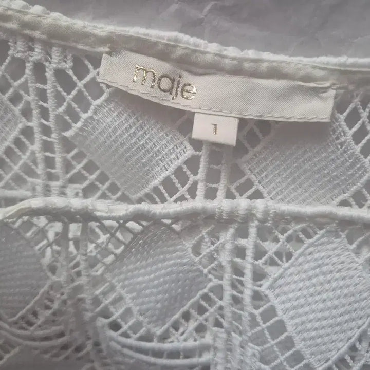[BUNJANG] Maje White Crochet Lace Long Dress / 마쥬 화이트 크로셰 레이스원피스