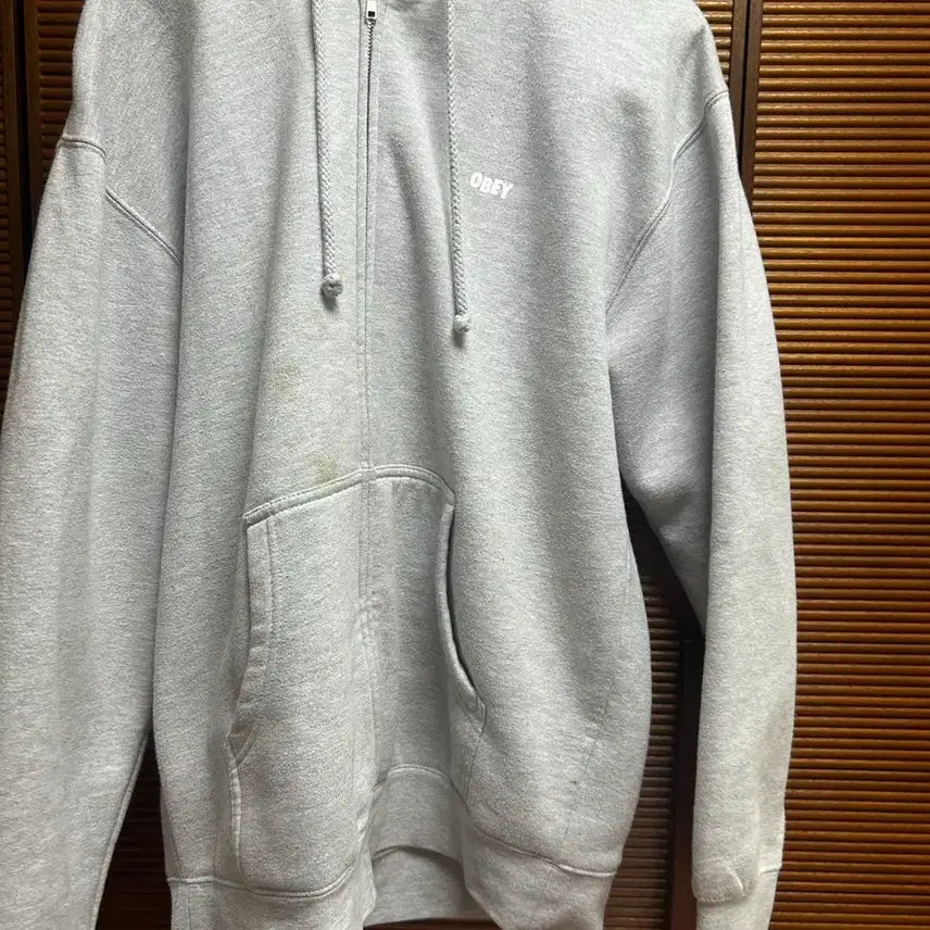 [BUNJANG] OBEY Grey Hoodie Zip-Up (Size M) / 오베이 후드집업 그레이M