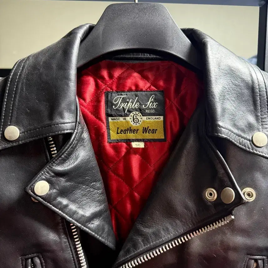 [BUNJANG] 666 UK Made Cowhide Leather Black Jacket / 666 영국 매이드 소가죽 블랙 자켓