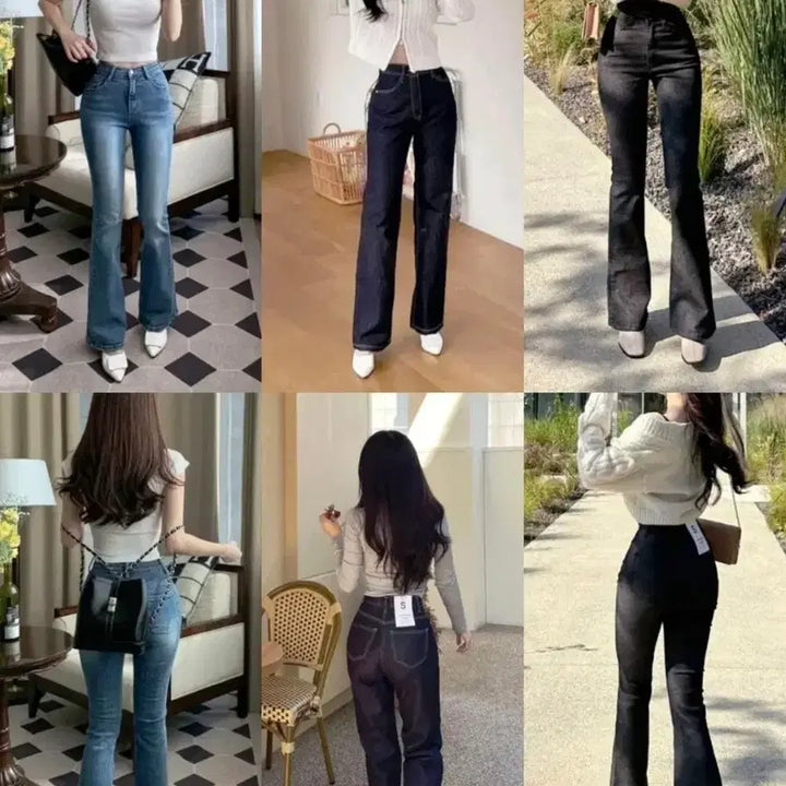 [BUNJANG] Unicon Custom Made "Heori Ssook" XS Size Denim Jeans (Mid-Blue, Black-Blue, Raw Denim Wide Leg, Bootcut) / 유니콩 자체제작 허리쏘옥 xs사이즈 데님 중청 흑청 부츠컷 생지와이드