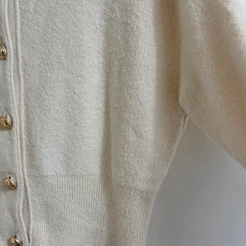 [BUNJANG] TIME Bucl Wool Cardigan Beige / 한섬 타임 부클 울 가디건