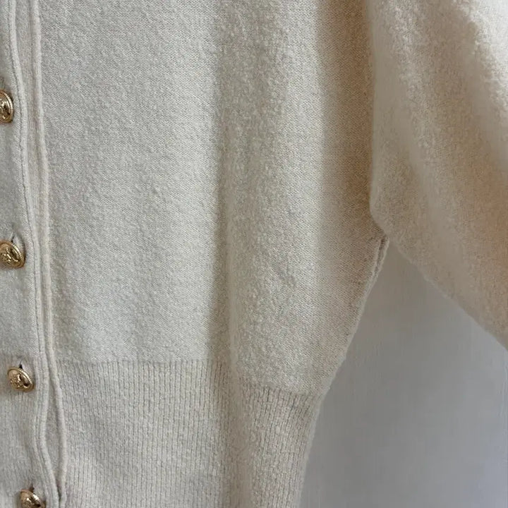 [BUNJANG] TIME Bucl Wool Cardigan Beige / 한섬 타임 부클 울 가디건