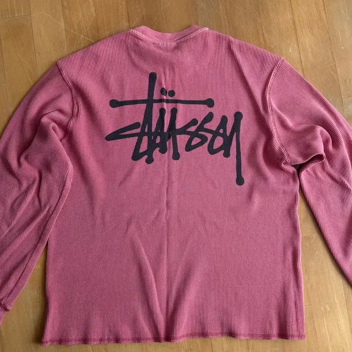 [BUNJANG] Stussy Thermal Long Sleeve Pink / 스투시 써멀 롱슬리브 핑크