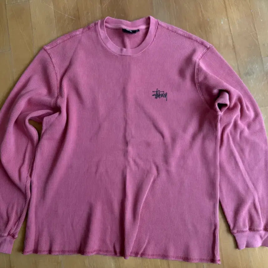 [BUNJANG] Stussy Thermal Long Sleeve Pink / 스투시 써멀 롱슬리브 핑크