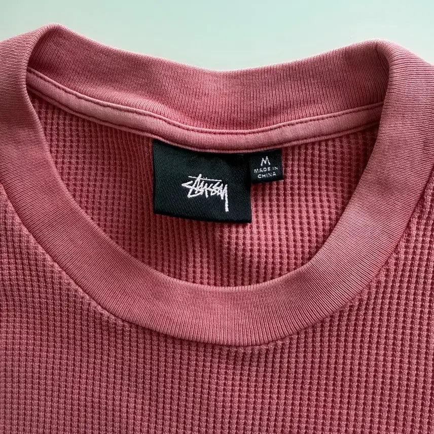 [BUNJANG] Stussy Thermal Long Sleeve Pink / 스투시 써멀 롱슬리브 핑크