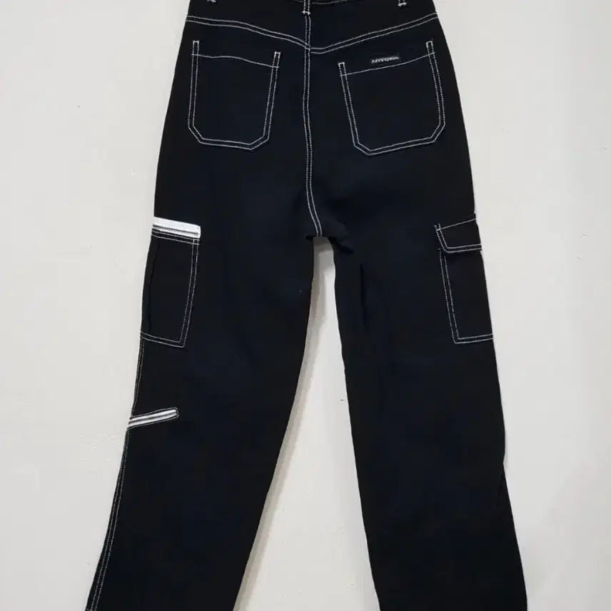 [BUNJANG] RUNNINGHIGH Black Cargo Wide Pants / RUNNINGHIGH 블랙 카고 와이드 팬츠