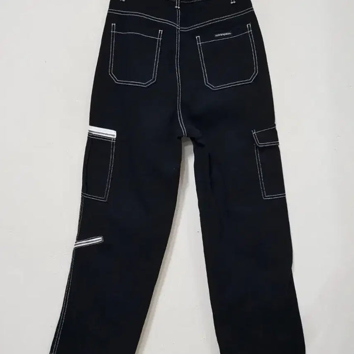 [BUNJANG] RUNNINGHIGH Black Cargo Wide Pants / RUNNINGHIGH 블랙 카고 와이드 팬츠
