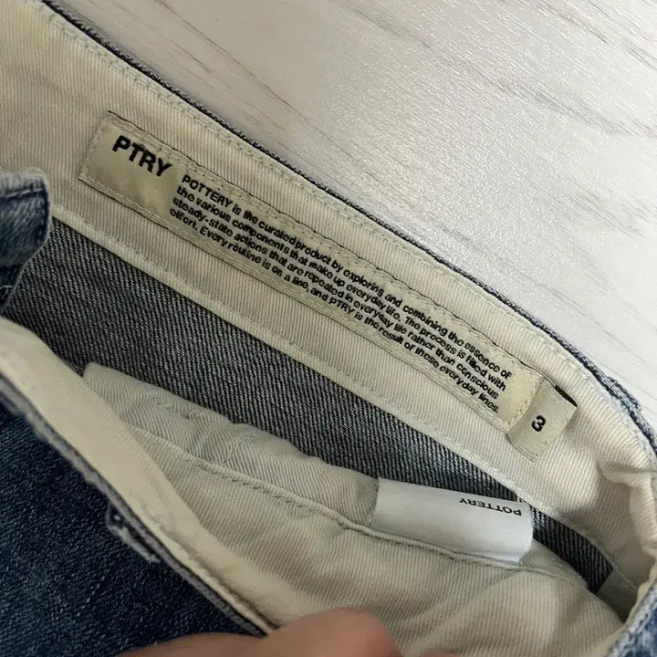[BUNJANG] Pottery Wide Denim Mid Blue Size 3 / 포터리 와이드데님 미드블루 3사이즈