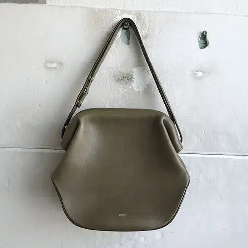 [BUNJANG] OSOI Khaki Genuine Leather Tote Bag / OSOI/국산/천연가죽/새거수준