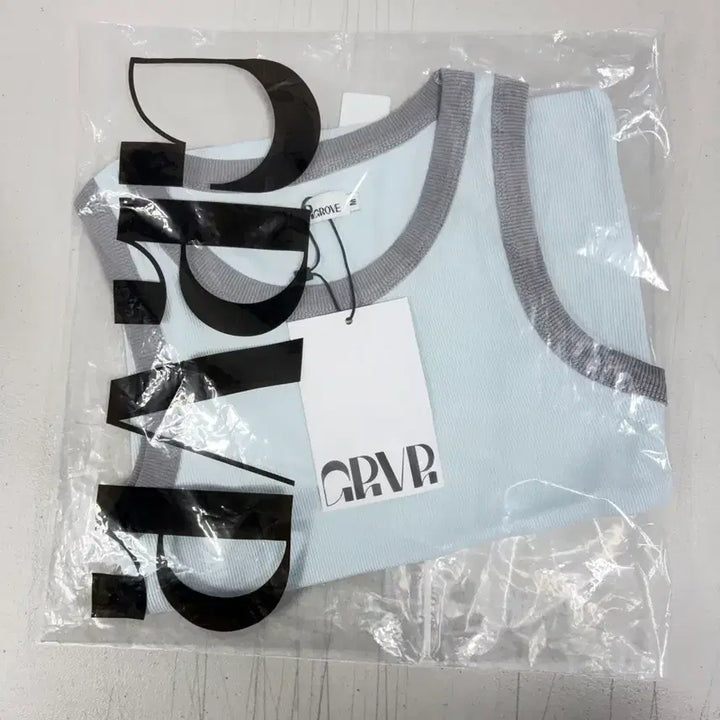 [BUNJANG] Grove PAM Sleeveless Ribbed Top Light Blue / 그로브 PAM 민소매 슬리브리스 라이트블루