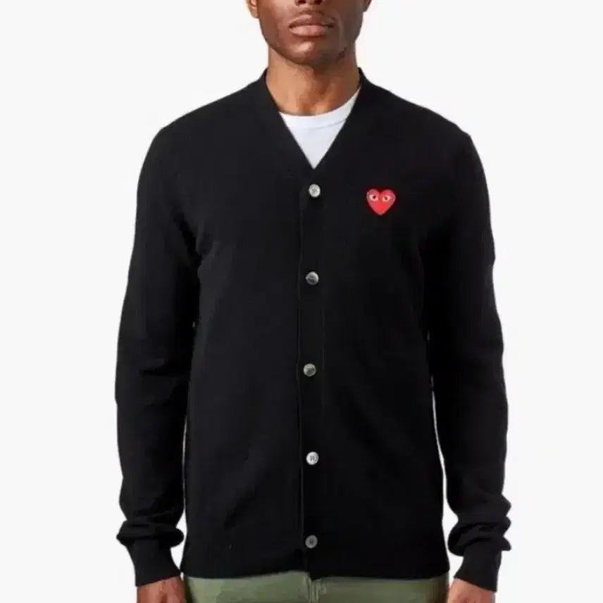 [BUNJANG] Comme des Garçons V-Neck Cardigan Wool 100% / 꼼데가르송 브이넥  가디건