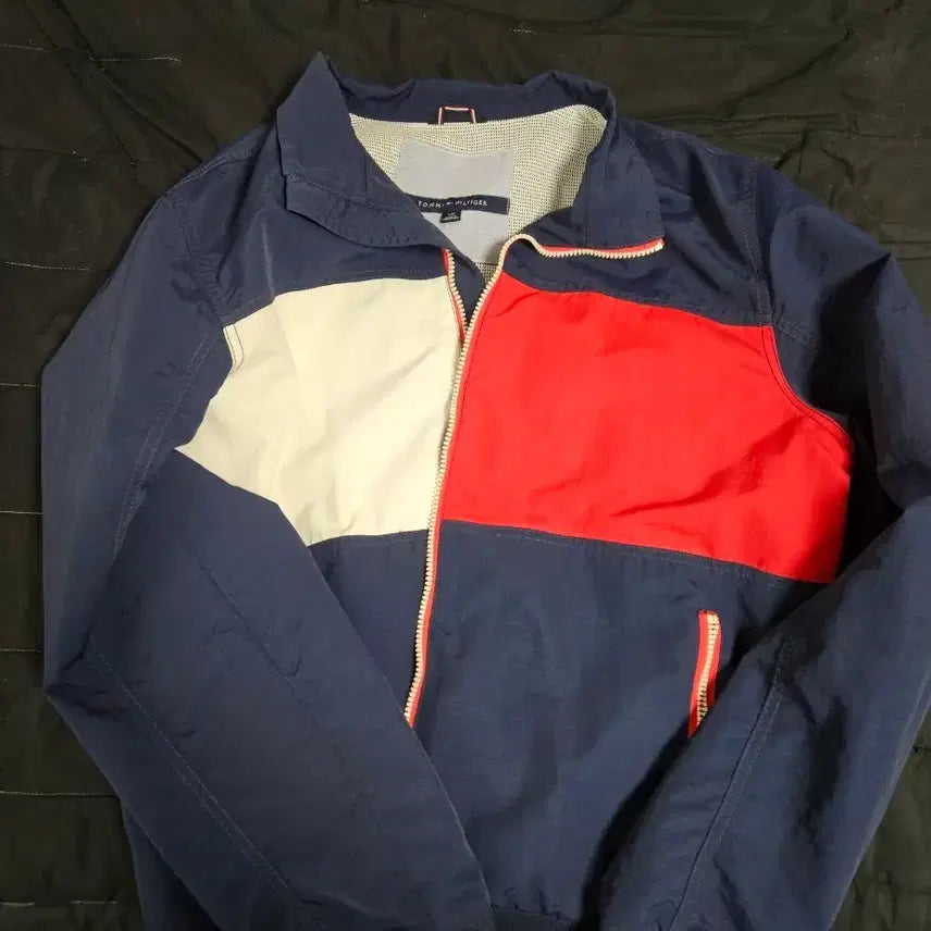 [BUNJANG] Tommy Hilfiger Color Block Windbreaker Jacket / 타미힐피거 올드스쿨 컬러블록 바람막이