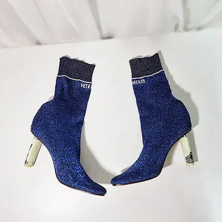 [BUNJANG] VETEMENTS Glitter Socks Boots / 베트멍 삭스부츠 240