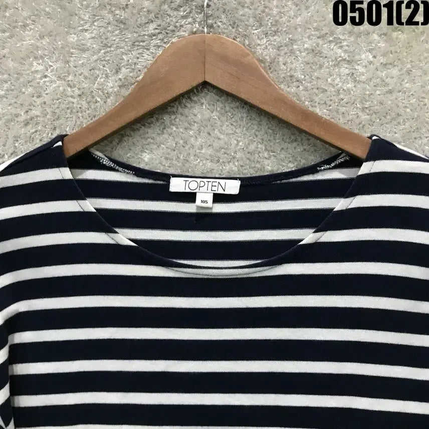 [BUNJANG] TOPTEN Striped Long Sleeve T-Shirt XL / 탑텐 스트라이프 긴팔 티셔츠  xl