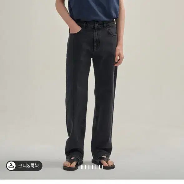 [BUNJANG] TIME HOMME Black Denim Pants (New, Unworn) / 타임옴므 블랙 데님팬츠(미착용 새제품)