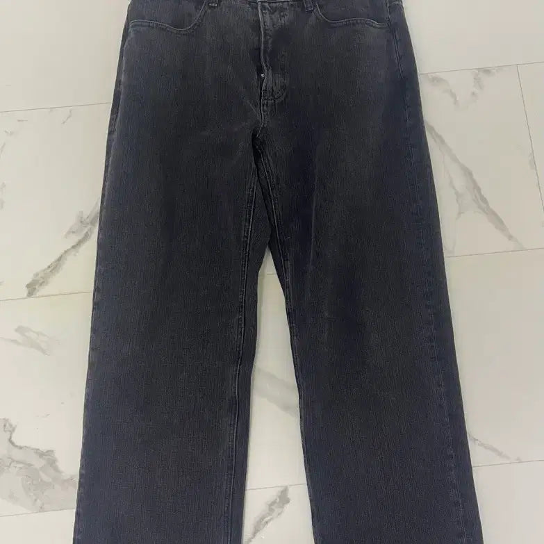 [BUNJANG] TIME HOMME Black Denim Pants (New, Unworn) / 타임옴므 블랙 데님팬츠(미착용 새제품)