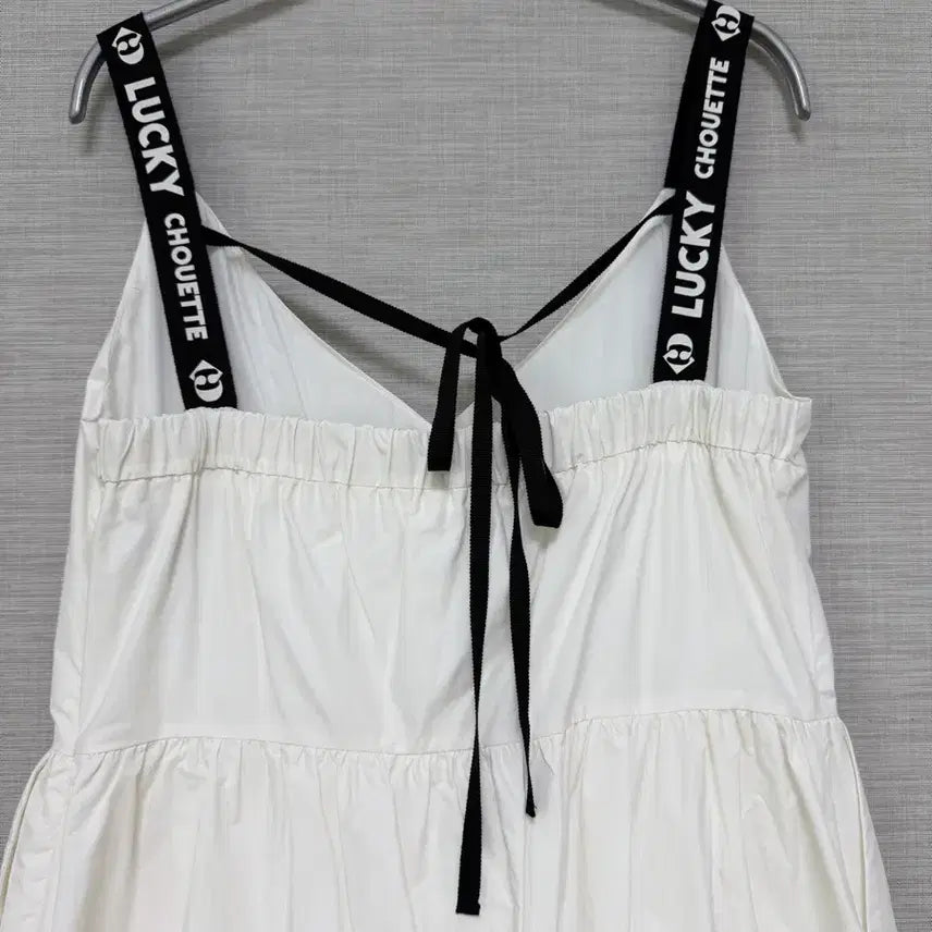 [BUNJANG] Lucky Chouette White Strap Dress / 럭키슈에뜨 화이트 끈 원피스