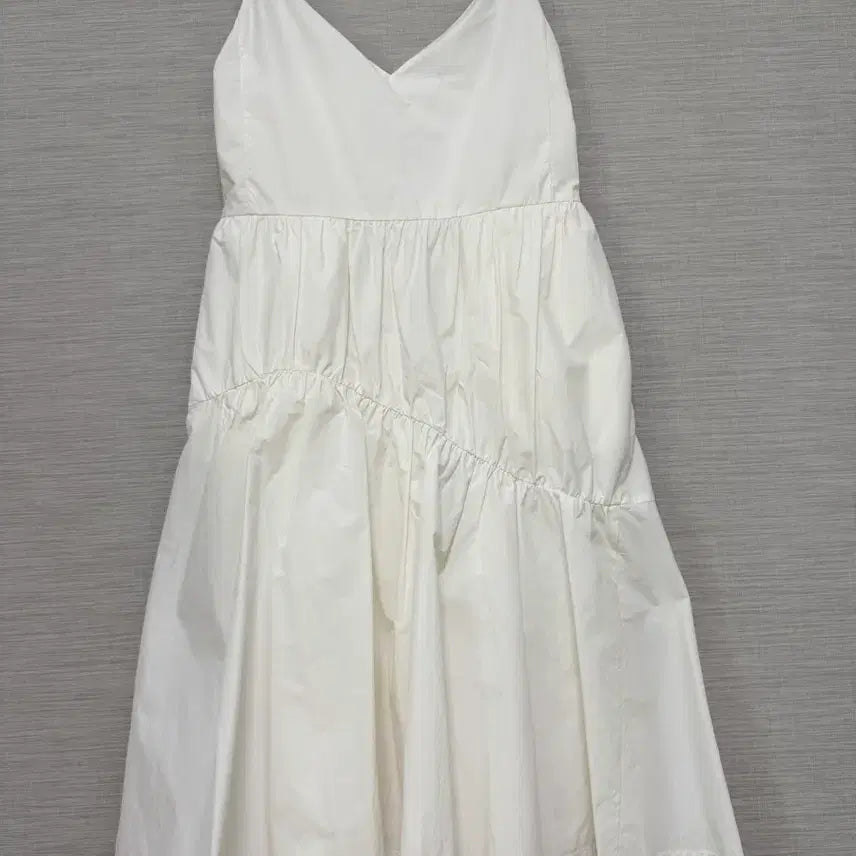 [BUNJANG] Lucky Chouette White Strap Dress / 럭키슈에뜨 화이트 끈 원피스