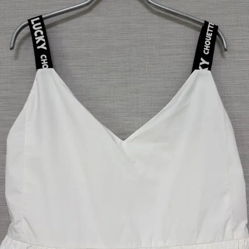 [BUNJANG] Lucky Chouette White Strap Dress / 럭키슈에뜨 화이트 끈 원피스