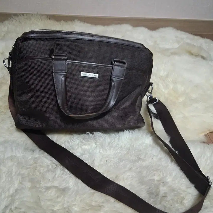 [BUNJANG] Nicole &amp; Nicole Areni Brown Briefcase Tote Bag / 니꼴레 아렌니 브라운 서류 가방 토트백
