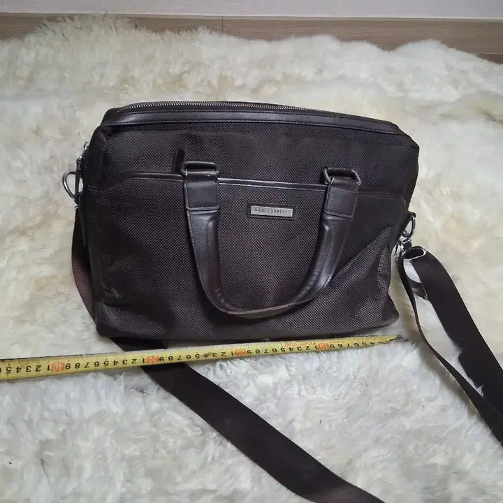 [BUNJANG] Nicole &amp; Nicole Areni Brown Briefcase Tote Bag / 니꼴레 아렌니 브라운 서류 가방 토트백