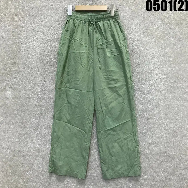 [BUNJANG] Li bre Mint Linen Wide Pants (Size 30) / Li bre 민트색 여성용 린넨 와이드 팬츠 30