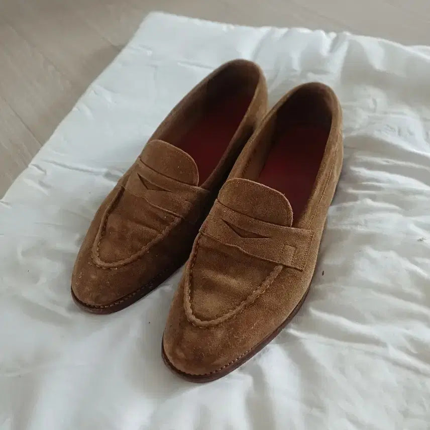 [BUNJANG] Grensons Brown Suede Loafers / 그렌슨 / 브라운 스웨이드 로퍼 / 10